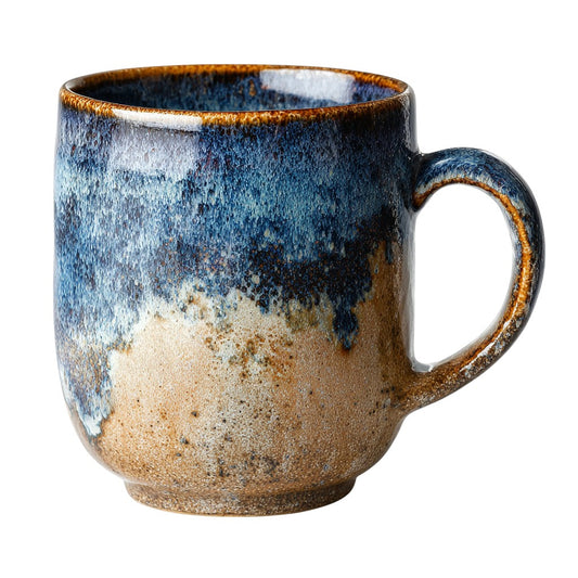 Artisan Hand-Glazed Ceramic Mug - Unique Reactive Texture